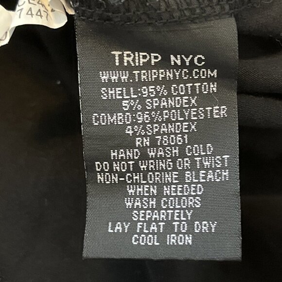Tripp Nyc High Low Skirt SZ Small Black Witchy Belt Buckle Gothic Back Zip - Picture 6 of 9